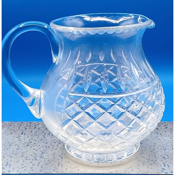 Vintage Waterford Lismore Diamond Cut Crystal Pitcher/Vase 32 Oz 6" Tall Elegant - Picture 4 of 16